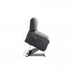 Electric relaxation chair with microfiber lifter and SHANA imitation (Grey, black)