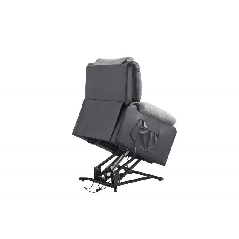 Electric relaxation chair with microfiber lifter and SHANA imitation (Grey, black) - image 57148