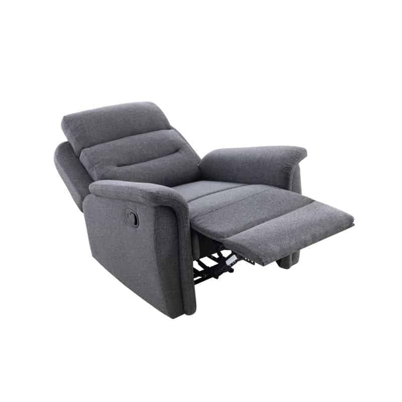 Sedia relax manuale in tessuto RELAXED (grigio scuro) - image 57180