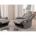 Manual relaxation chair in microfiber ATLAS (Grey)