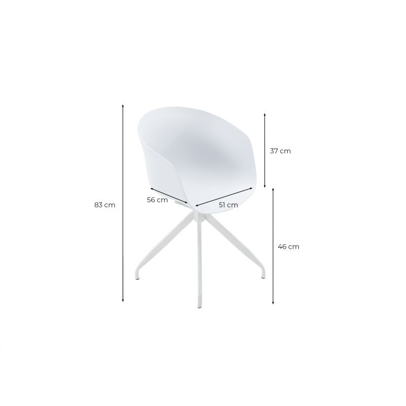 Polypropylene office chair AUDE (White) - image 57320