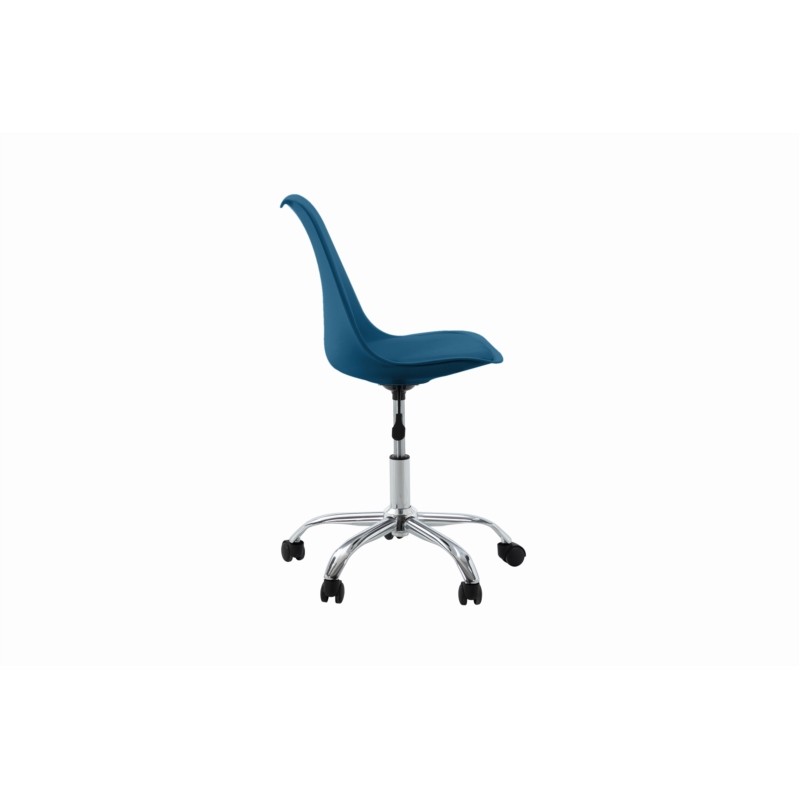Office chair in polypropylene and imitation TONO (Petroleum blue) - image 57371
