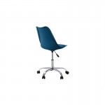 Office chair in polypropylene and imitation TONO (Petroleum blue)