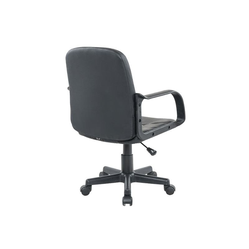 Office chair with wheels with armrests in imitation ALTO (Black) - image 57395