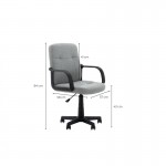 Office chair with wheels with armrests in imitation ALTO (Black)