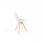 Set aus 2 Stühlen aus Polypropylen mit NEVA Buche Naturbeinen (Weiß)