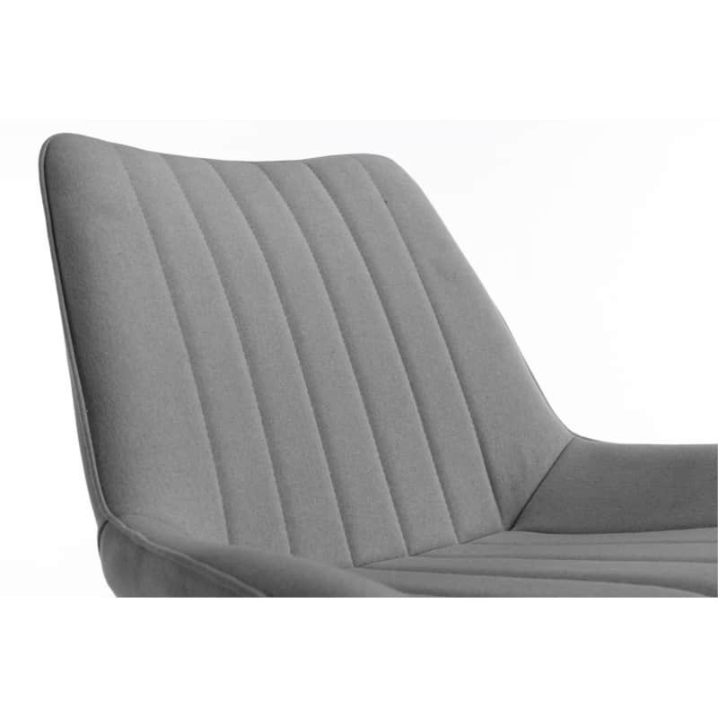 Set di 2 sedie in tessuto a righe con gambe in metallo nero CATHIA (Grigio) - image 57542