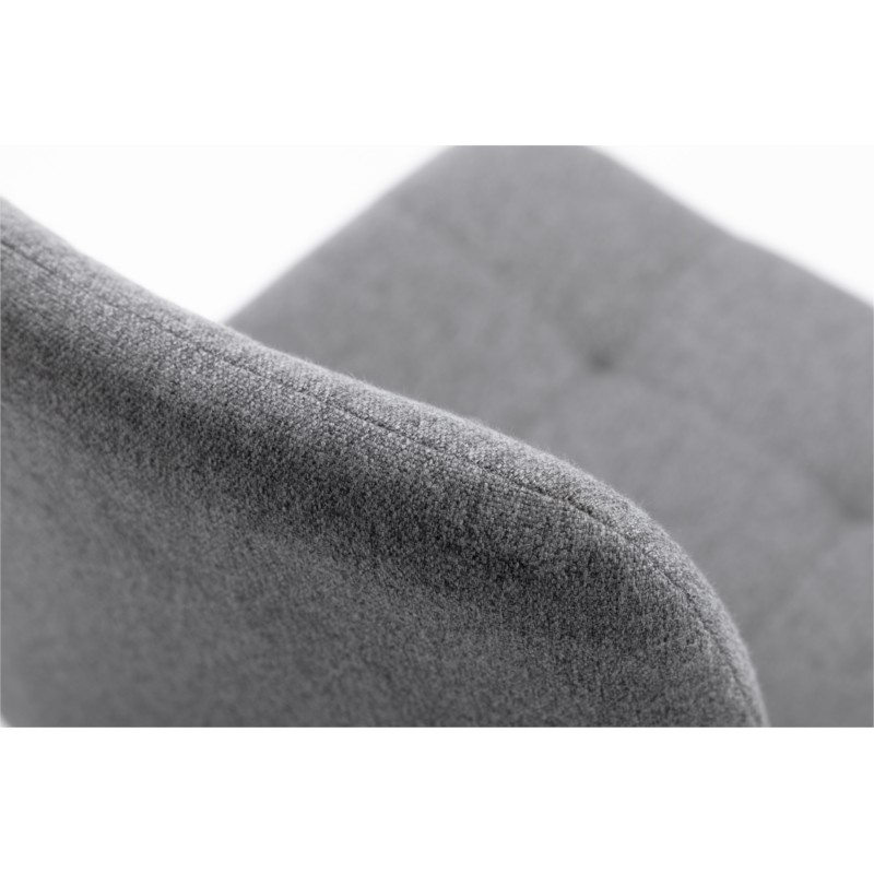 Set di 2 sedie quadrate in tessuto con gambe in metallo nero TINA (grigio scuro) - image 57586