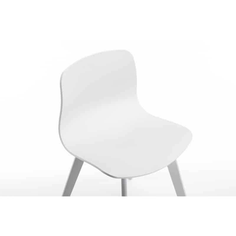 Lot de 2 chaises en polypropylène avec pieds en hêtre teintés OMBRA (Blanc) - image 57624