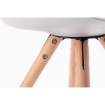 Juego de 2 sillas escandinavas patas de madera clara SNOOP (Gris)