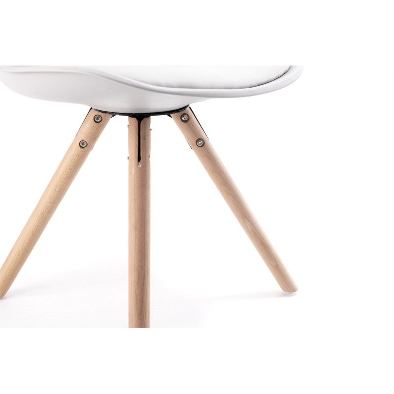 Juego de 2 sillas escandinavas patas de madera clara SNOOP (Gris) - image 57654