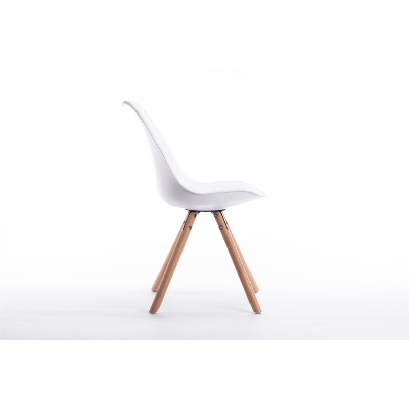  Lot de 2 chaises scandinaves pieds bois clairs SNOOP (Blanc) - image 57659