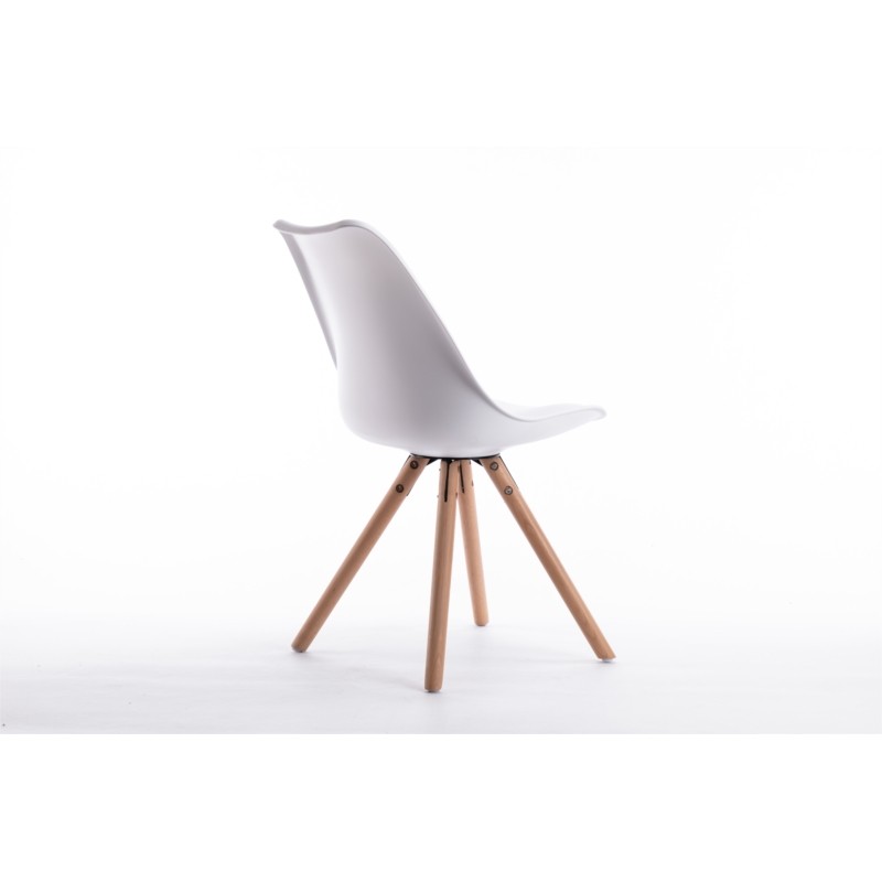 Set of 2 Scandinavian chairs legs light wood SNOOP (White) - image 57660
