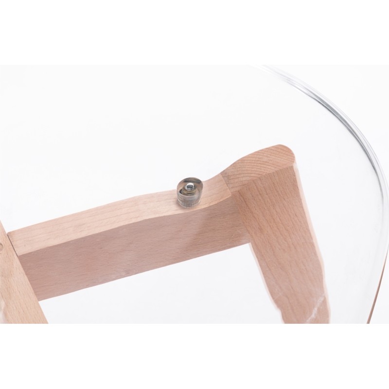 Juego de 2 sillas escandinavas patas de madera clara SNOOP (Transparente) - image 57689