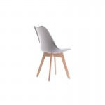 Set aus 2 skandinavischen Stühlen Beine helles Holz SIRIUS (Grau)