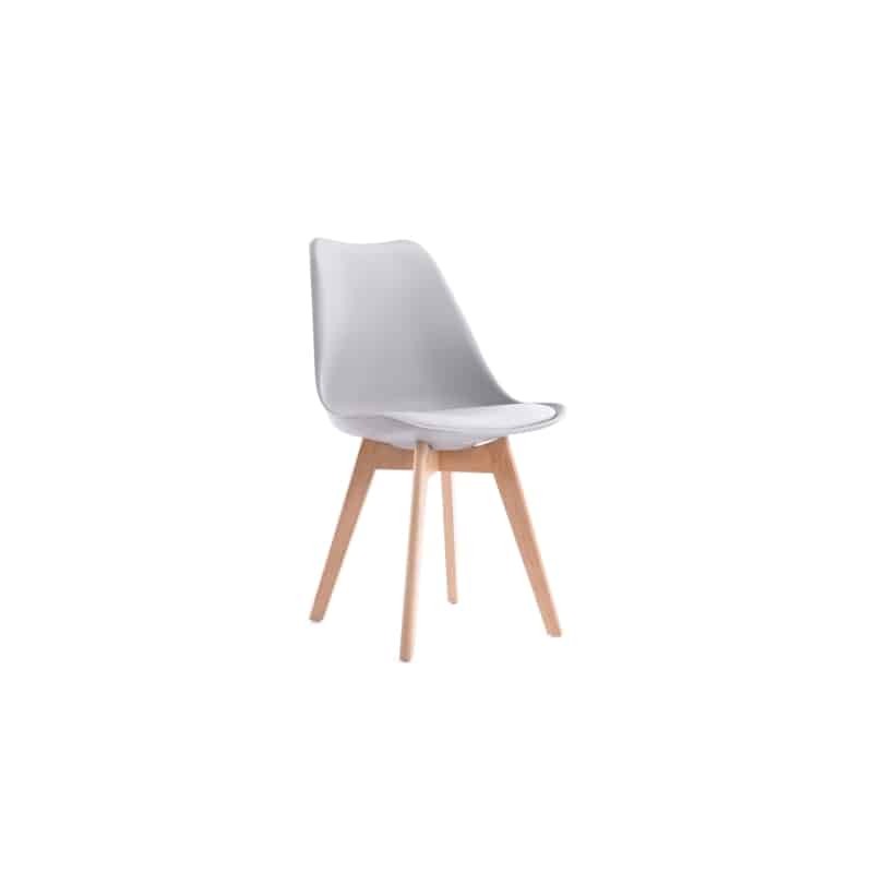 Set aus 2 skandinavischen Stühlen Beine helles Holz SIRIUS (Grau) - image 57700