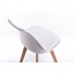 Set aus 2 skandinavischen Stühlen helle Holzbeine SIRIUS (Weiß)