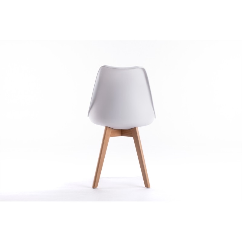 Set aus 2 skandinavischen Stühlen helle Holzbeine SIRIUS (Weiß) - image 57704
