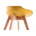 Set of 2 Scandinavian chairs light wood legs SIRIUS (Yellow)