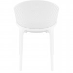 Lot de 4 chaises en polypropylène Intérieur-Extérieur BREHAT (Blanc)