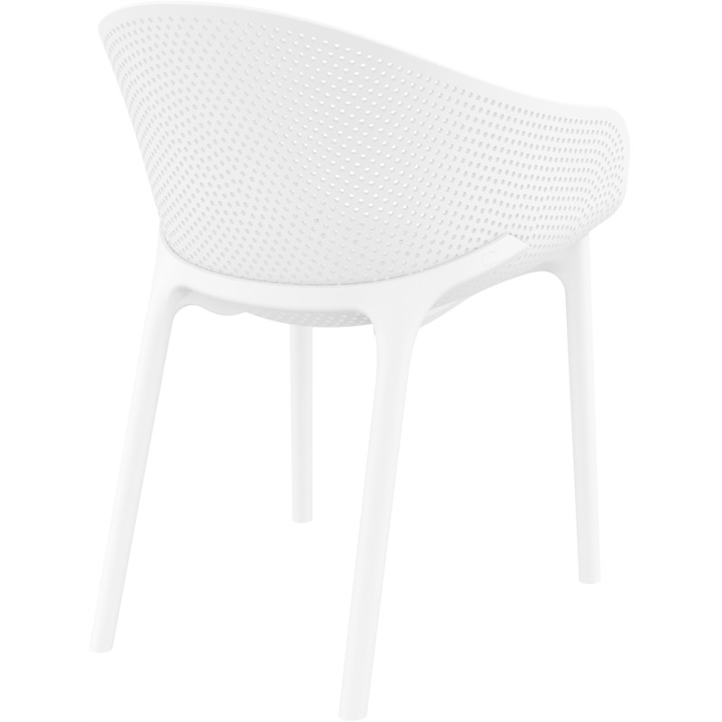 Set mit 4 Stühlen aus Polypropylen Innen-Außen BREHAT (Weiß) - image 57793