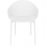 Set of 4 chairs in polypropylene Interior-Exterior BREHAT (White)
