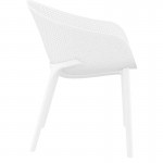 Set of 4 chairs in polypropylene Interior-Exterior BREHAT (White)