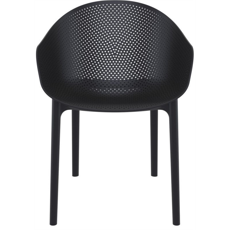 Set of 4 chairs in polypropylene Interior-Exterior BREHAT (Black) - image 57801
