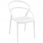 Juego de 4 sillas en polipropileno Interior-Exterior IBIZA (Blanco)