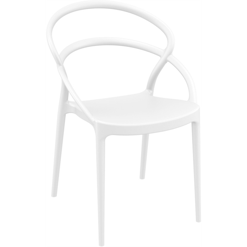 Juego de 4 sillas en polipropileno Interior-Exterior IBIZA (Blanco) - image 57813