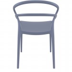 Set aus 4 Stühlen aus Polypropylen Interieur-Exterieur IBIZA (Grau)