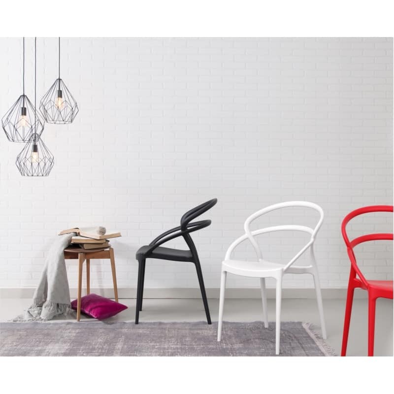 Set mit 4 Stühlen aus Polypropylen Interior-Exterior IBIZA (Rot) - image 57821