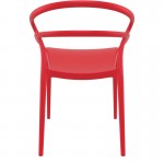 Lot de 4 chaises en polypropylène Intérieur-Extérieur IBIZA (Rouge)
