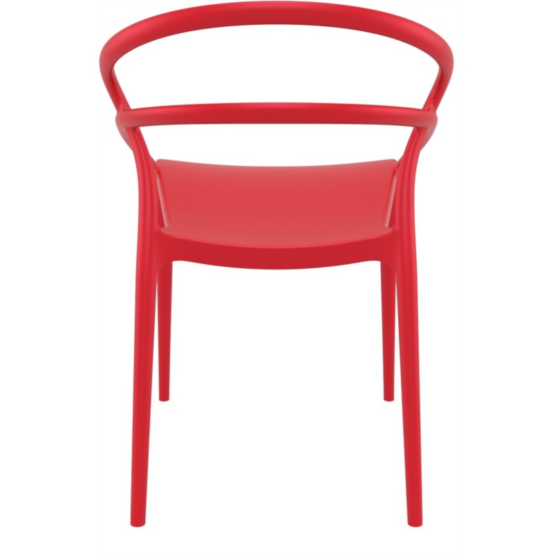 Lot de 4 chaises en polypropylène Intérieur-Extérieur IBIZA (Rouge) - image 57823