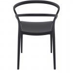 Set aus 4 Innen-Außen-Stühlen aus Polypropylen IBIZA (Schwarz)