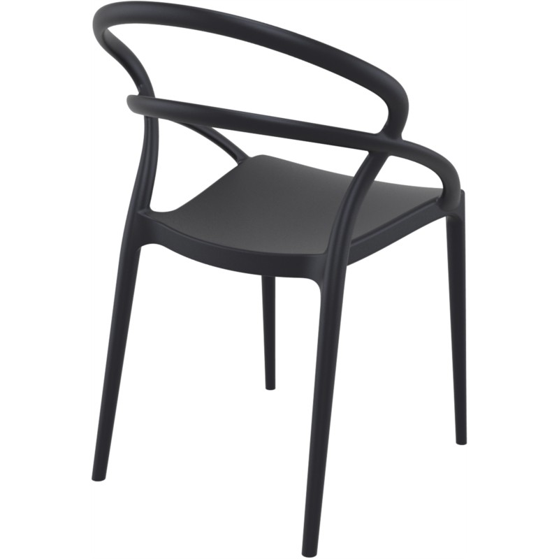 Lot de 4 chaises en polypropylène Intérieur-Extérieur IBIZA (Noir) - image 57832