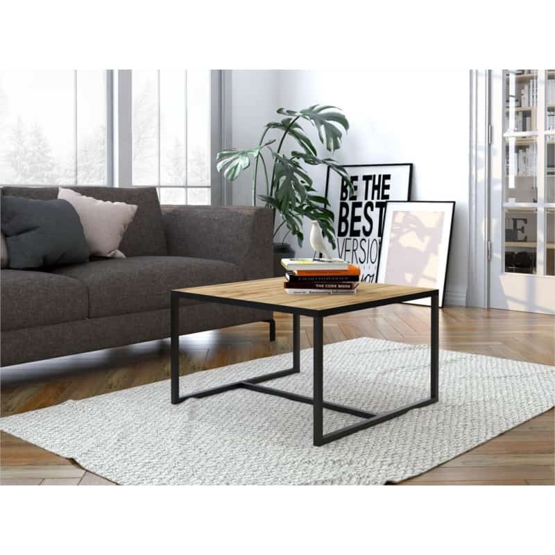 Square coffee table 67x67 cm BARRY (Black, wood) - image 57942