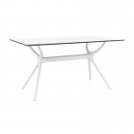 Tisch 140 cm Indoor-Outdoor MALTA (Weiß)