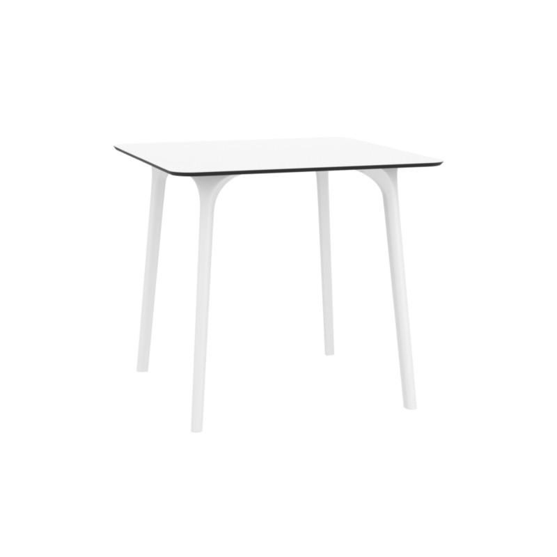 Tavolo quadrato 80 cm Interno Esterno MAYLI (Bianco) - image 57979
