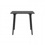 Table carrée 80 cm Intérieur-Extérieur MAYLI (Noir)