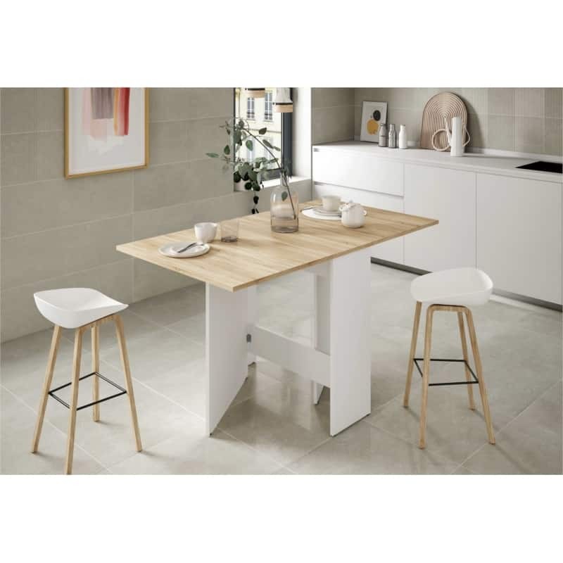 Extendable auxiliary table L31-140xD77 cm VESON (White, Oak) - image 58005