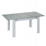 Tavolo da pranzo allungabile L140, 190 cm VESON (Bianco, cemento)