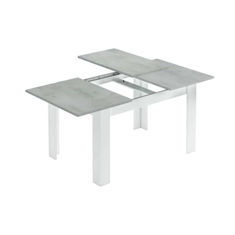 Extendable dining table L140, 190 cm VESON (White, concrete) - image 58035