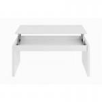 Tavolino con piano sollevabile L102xH43, 54 cm VESON (Bianco lucido)