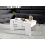 Coffee table with arkham lift top (White)
