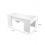 Coffee table with arkham lift top (White)