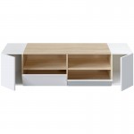 TV stand 4 doors and 2 storage niches L138 cm (Oak white)