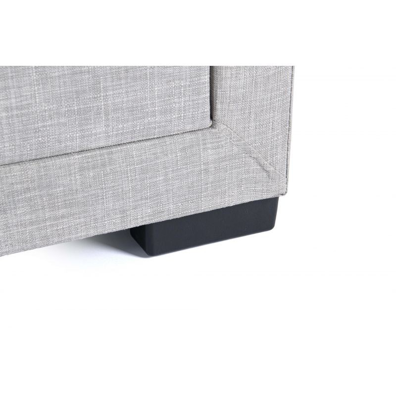 Bedroom chest of drawers 3 drawers in ALESIA fabric (Grey) - image 58705