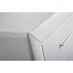Bedroom chest of drawers 3 drawers in ALESIA Imitation Leather (white)