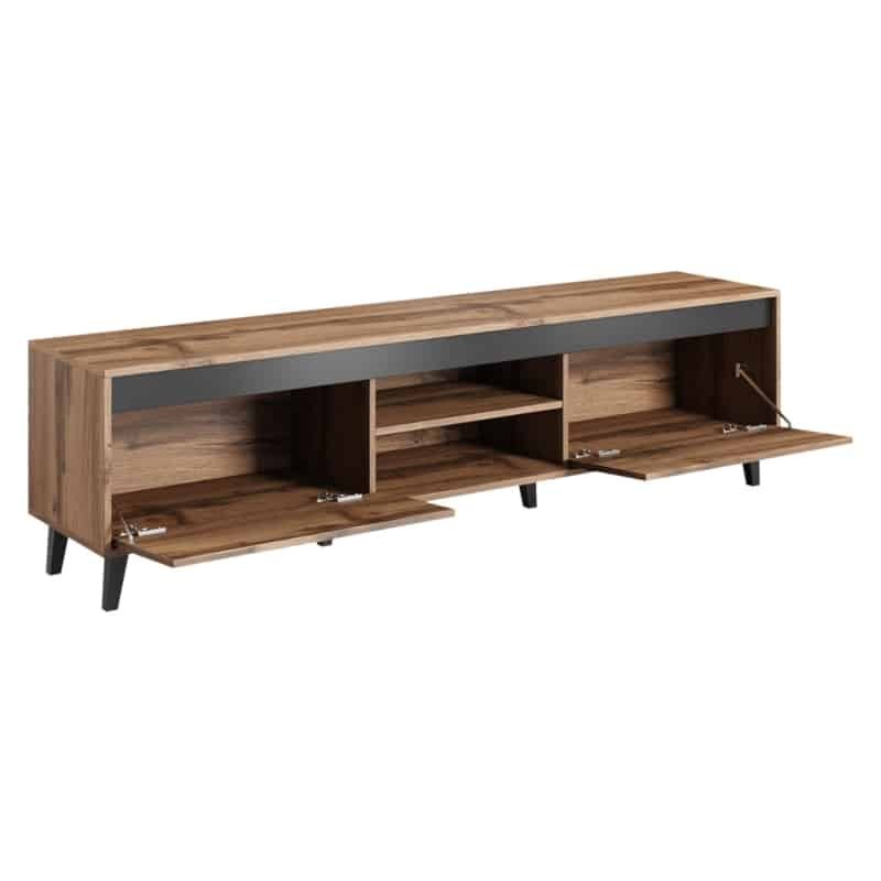 TV stand 2 doors and 2 niches 170 cm MILOR (Grey, wood) - image 58757